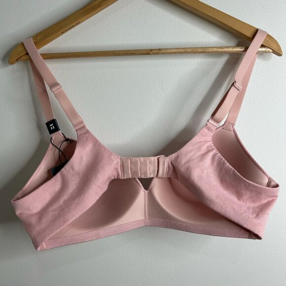 Tommy John Bra Womens 38B Pink Second Skin Lightly Lined Wireless Lace No Show - Picture 3 of 7